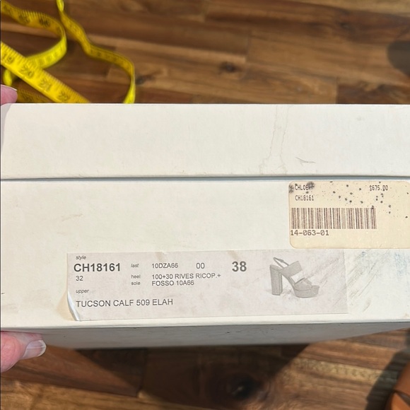 Chloe Tan Platform Sandals with Chunky Heel size 8 - Picture 15 of 15